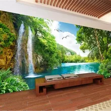 Пейзаж обои Jiangnan пейзаж красивый пейзаж водопад гостиная фоновое настенное украшение для спальни Фреска Wal