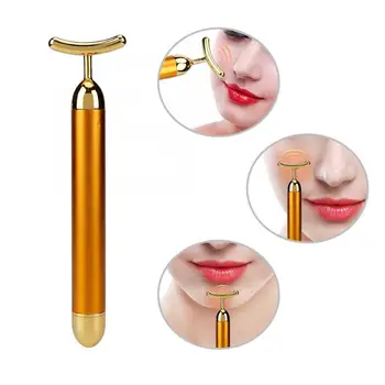 

Slimming Face Massage Tool Facial Beauty Roller Vibration Massager Stick Lift Skin Tightening Wrinkle Bar with Bag