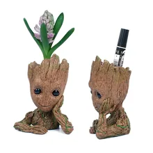 Engraçado Guardians Of The Galaxy 2 Árvore Homens Brinquedos de Ação Bonito figura Brinquedos Modelo Boneca Pote Caneta Titular Presentes Crianças de Desktop Decoração