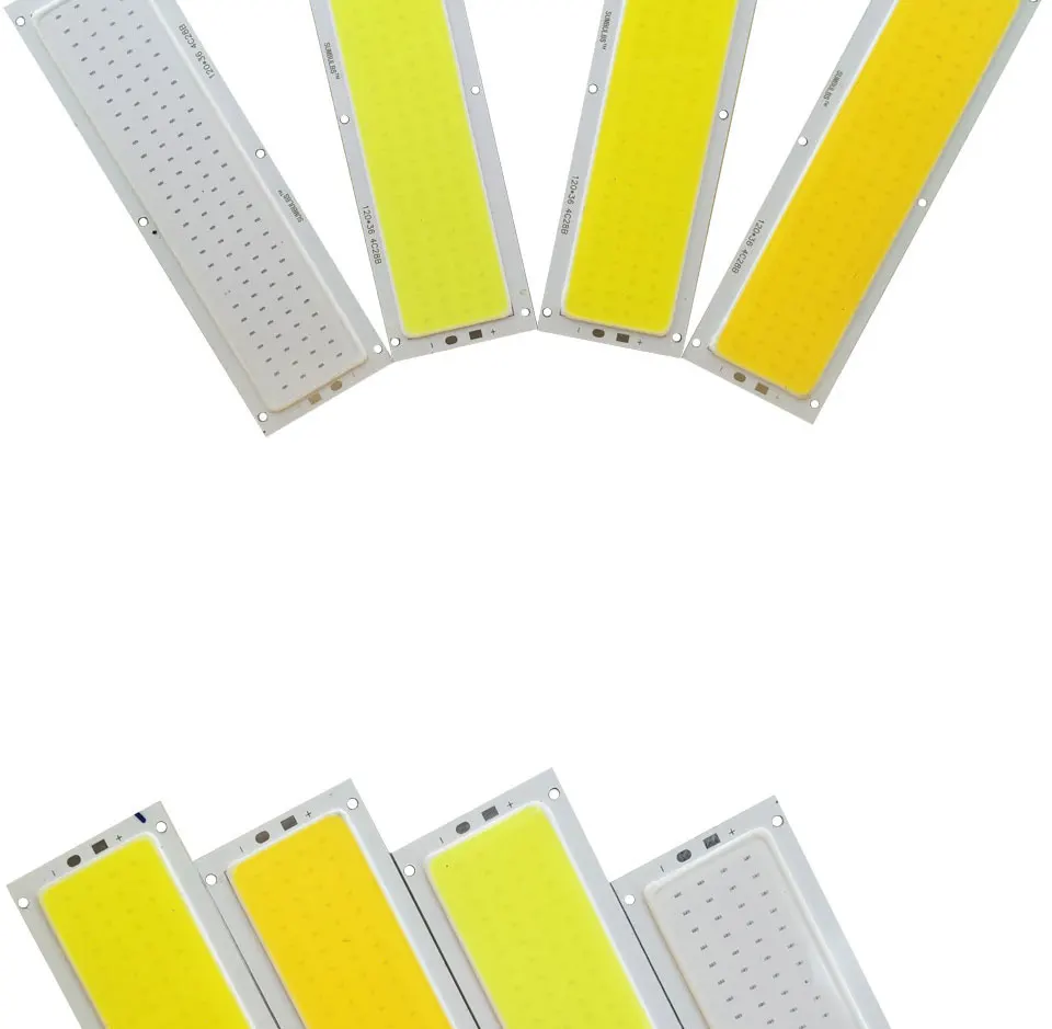 10W LED COB Strip Light Bulb Lamp 1000LM DC 12V White Blue 120x36mm LED Chip car Light Source for DIY (7)