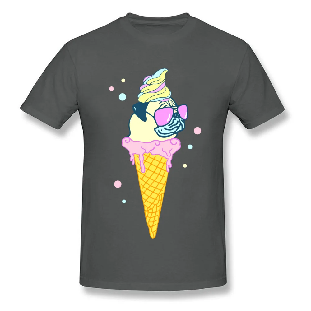  Men's T-Shirt ice cream pug Design Tops Shirt Pure Cotton O Neck Short Sleeve Design Sweatshirts NEW YEAR DAY ice cream pug carbon