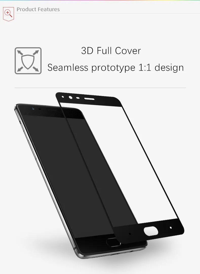 Allvcover oneplus 3 3T glass 3D tempered glass screen protector (3)