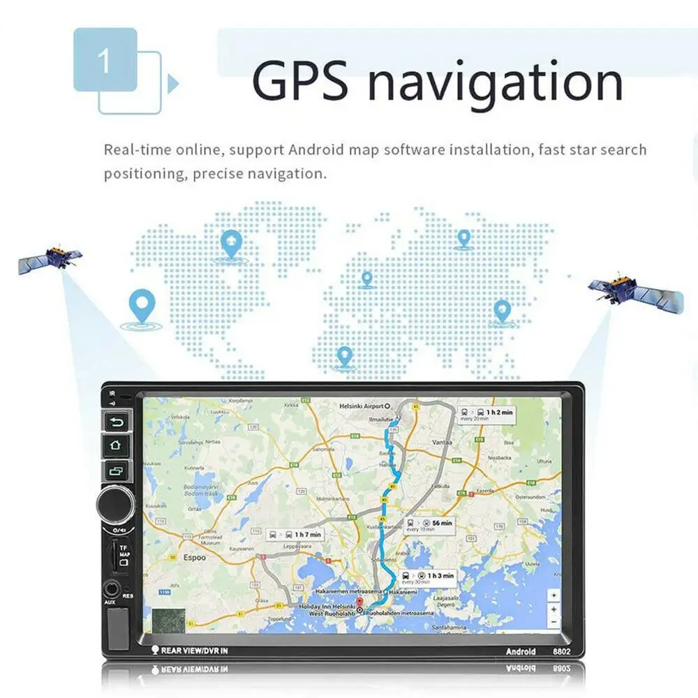 7/" Android 8.1 AUTORADIO mit GPS Navigation NAVI BLUETOOTH WIFI DOPPEL 2 DIN MP3