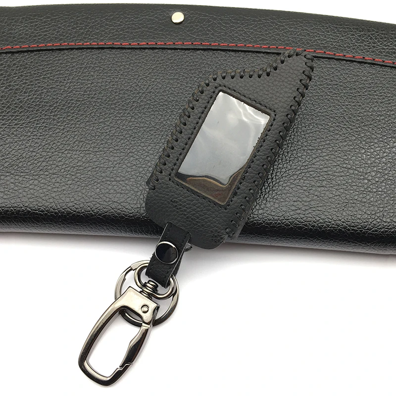 

New Leather Key Case for Starline B9 B9 / B91 / B6 / B61 / A91 / A61 / V7 C9 LCD Shape Of 2017 Hot Sale Remote Car Alarm Cover
