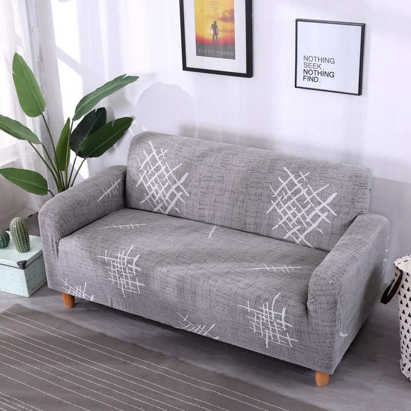 Универсальный размер 1/2/3/4 местный диван крышка плотно обернуть все включено секционные эластичные чехлы на сиденья диване покрытия чехлов - Цвет: K072