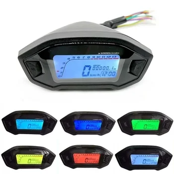 

Universal Motorcycle LCD Digital 13000rpm Speedometer Odometer Backlight Motorcycle Odometer for 2,4 Cylinders meter