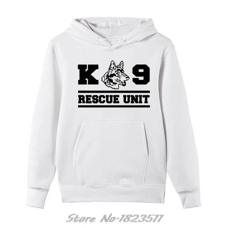 Hot Autumn Winter K9 Rescue Dog Sweatshirt Unit Police Handler Fireman German Shepherd Tee Men Hoodie Cool Hoody Jacket Tops | Мужская