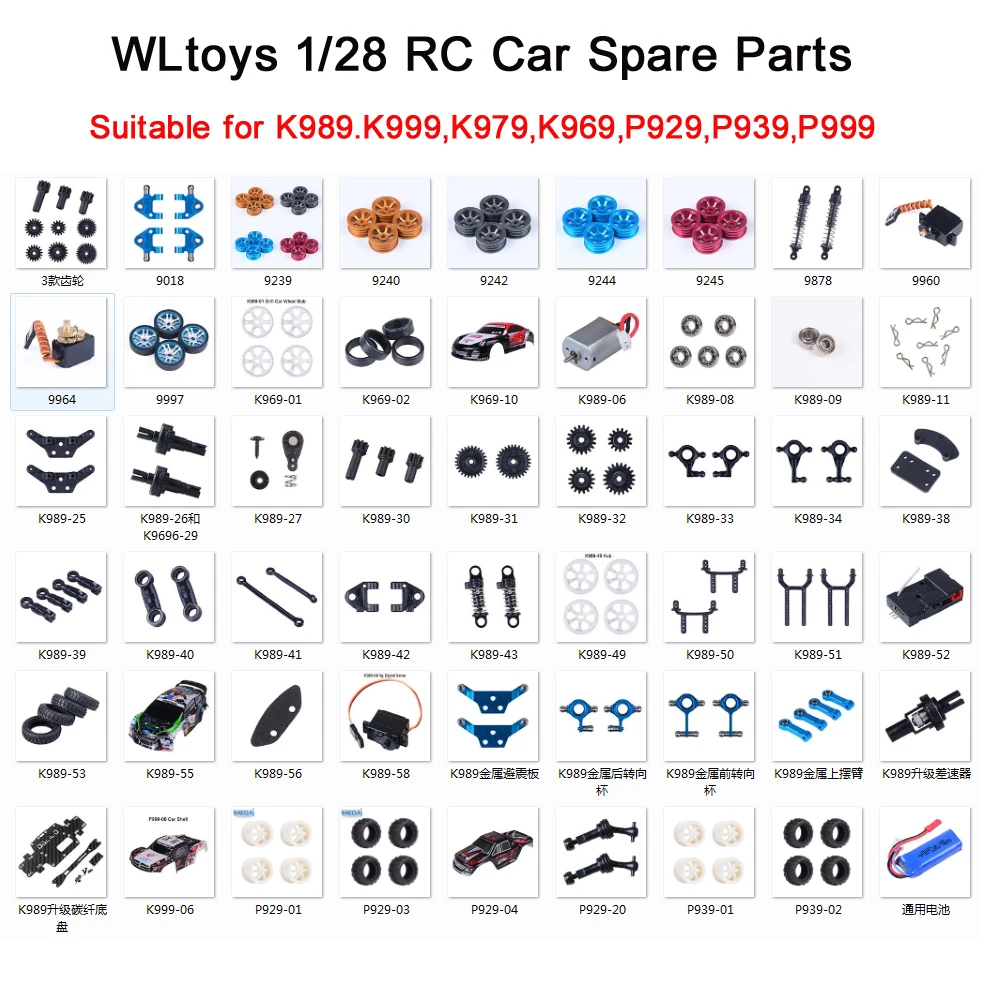  Wltoys RC Car Spare Parts Mosquito Car 1:28 Scale Car Shell K989-55 Car Shell Cover PVC Explosion-P