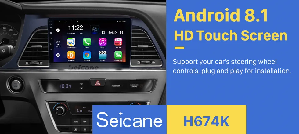 Perfect Seicane Android 8.1 9" Car Radio WIFI Bluetooth Multimedia Player For 2015-2017 Hyundai Sonata Support Steering Wheel Control 0