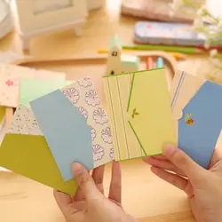 12 штук в упаковке милые Винтаж цветок мини конверт Бумага DIY Многофункциональный Почтовые открытки подарки Дизайн письмо хамов