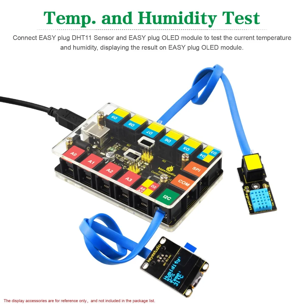 Keyestudio EASY Plug Главная плата управления обновления V2.0 контроллер+ USB кабель для Arduino пара