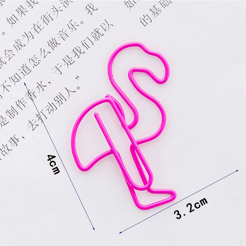5 шт./партия, милая розовая бумага с фламинго, металлические зажимы, мини-зажим для девочки, офисный зажим для заметок, для фото, билета, файла, школьные принадлежности