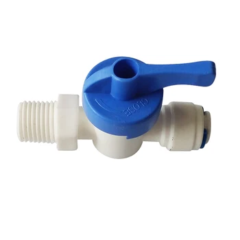 

2pcs 1/4"OD *1/4" bsp Male Quick Connection Ball Valve RO Water Reveser Osmosis Aquarium System Fittings 000003