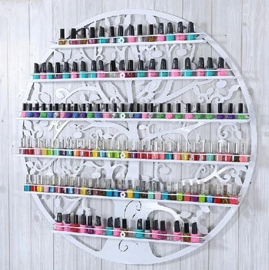 Perfume nail polish display rack / circular wall nail shop racks / cosmetic display racks