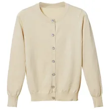 Новинка, вязаный кардиган с круглым вырезом и длинным рукавом для женщин, тонкий Однотонный женский джемпер размера плюс M-4XL, повседневный вязаный свитер