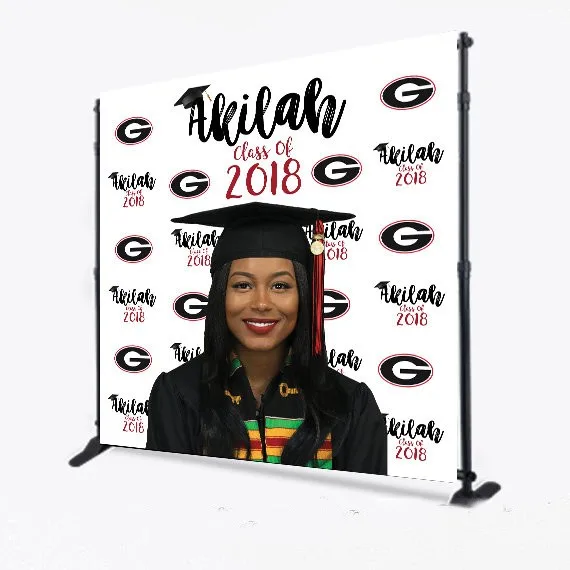 custom Graduation Step And Repeat backdrop High quality Computer print party photo studio background | Электроника
