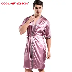 Мужские шелковые банный халат-кимоно платье китайские мужские Ночной костюм из вискозы унисекс с v-образным вырезом пижамы домашние банный