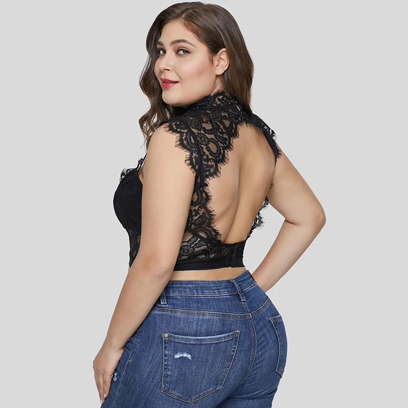 PlusMiss плюс Размеры 5XL XXXXL сексуальное колье кружевной бюстгалтер Для женщин