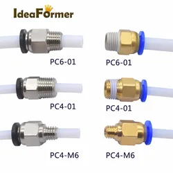 2/5/10pcs/lot Pneumatic Connectors For 3D Printers Parts Black/Blue Quick Jointer Feeding 1.75/3.0mm Filament Pipe Push Part