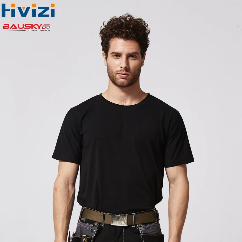 

work wear t shirt work safety clothing workwear dry fast fit t shirt short sleeve reflective safety shirt free shipping B227