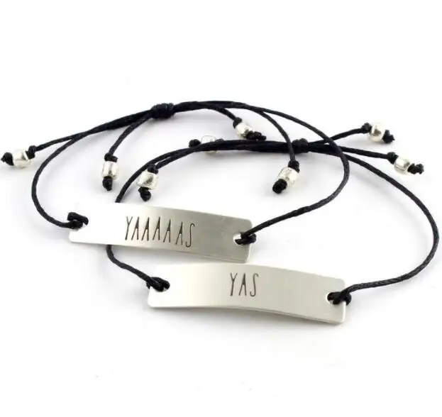 Gothic Indians Braid Stainless Steel Thin Plate Friendship Name Bracelets For Men | Украшения и аксессуары