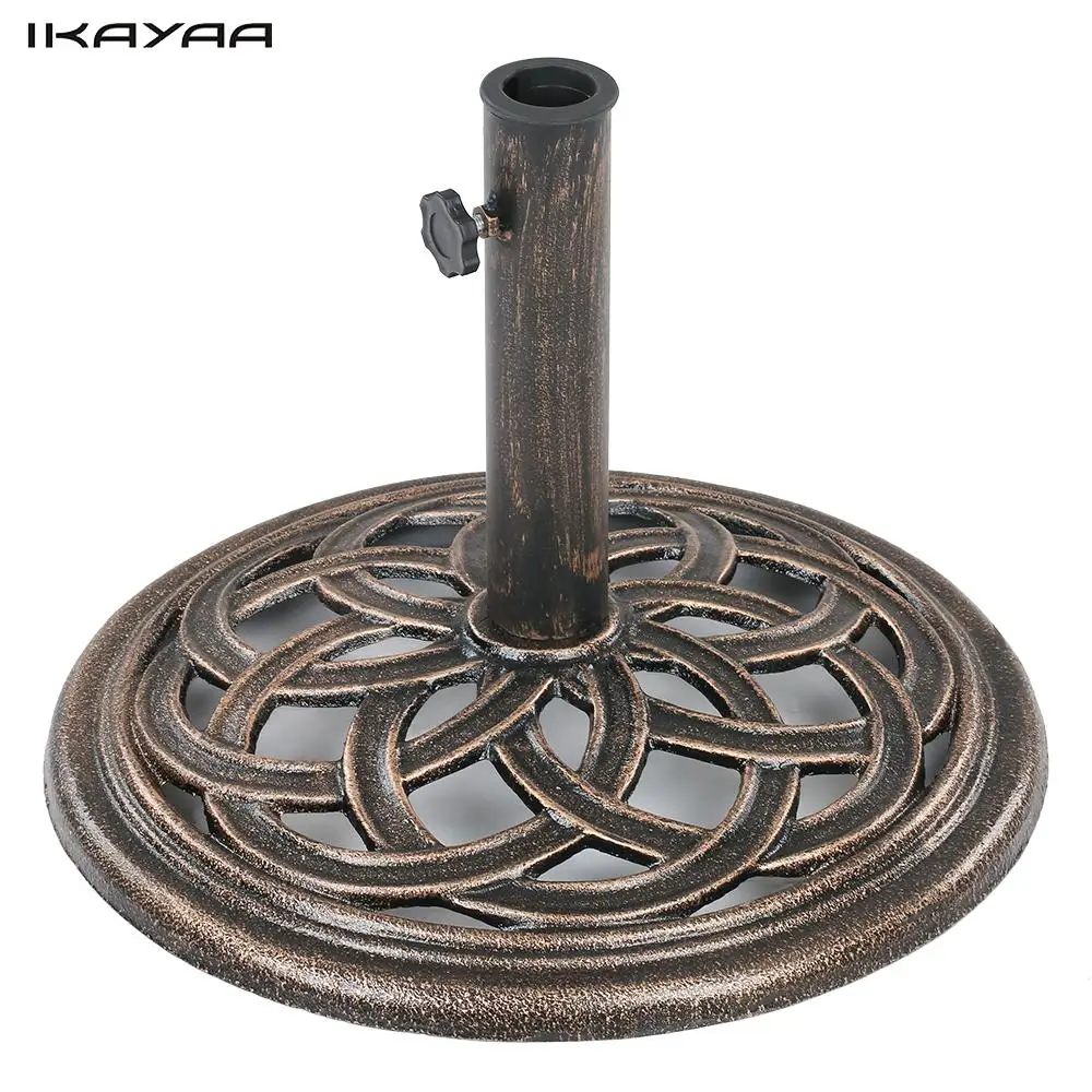 iKayaa 19.84LB Cast Iron Patio Garden Umbrella Base Stand High quality