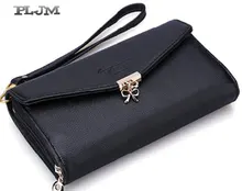 Women Handbags font b Clutch b font Wallet Bag 2016 Fashion PU Leather Long Bow Mobile