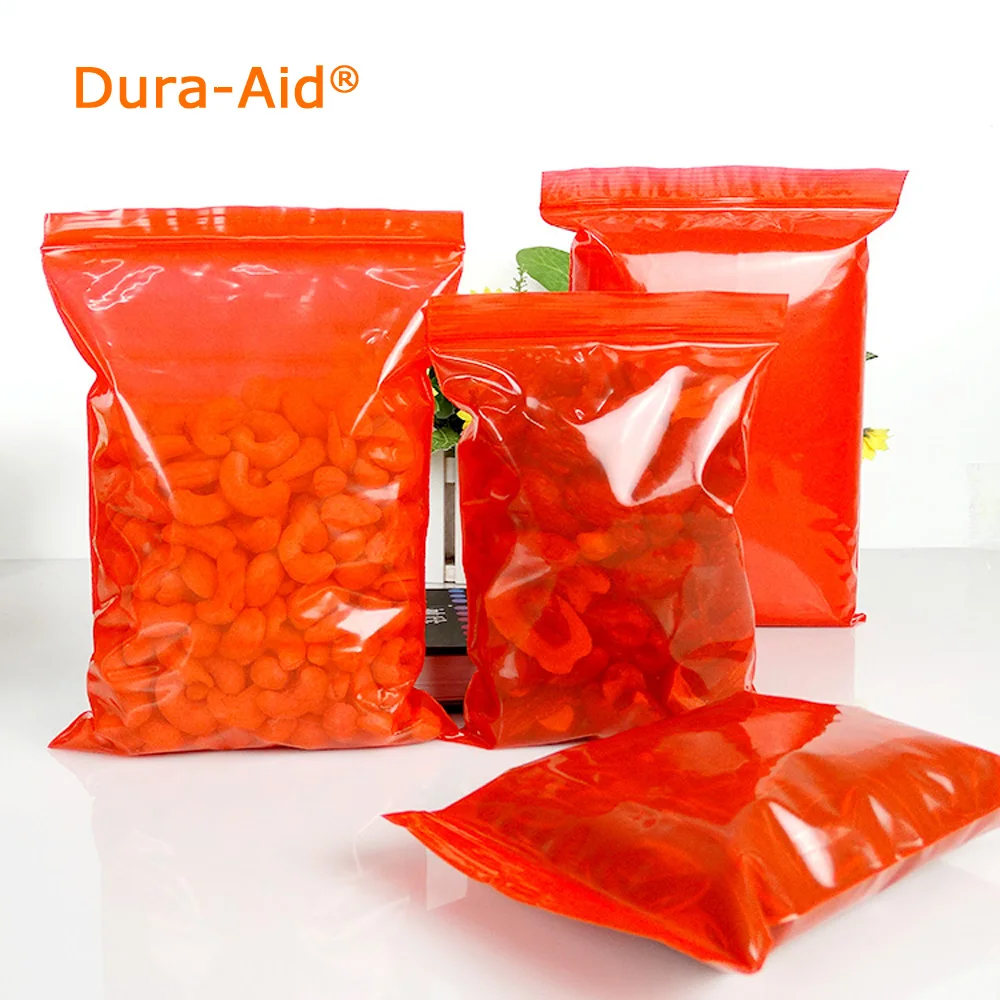 

500pcs/lot Red color Self Sealing Plastic Bags, small plastic ziplock bags Premium Poly Flat Red Plastic Zip Lock Pouches
