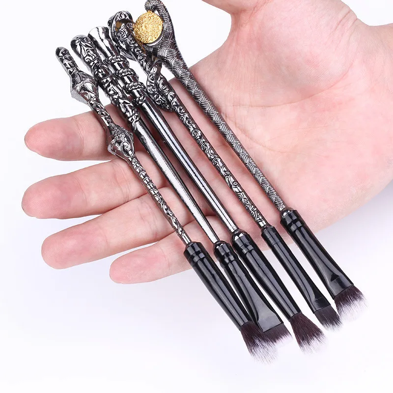 5PCS/PACK Harry Potter Wizard Magic Wand Makeup Brush Set Cosmetic