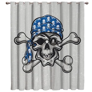 

Pirate Skull Window Treatments Curtains Valance Living Room Kitchen Outdoor Bedroom Indoor Curtains And Drapes Outdoor