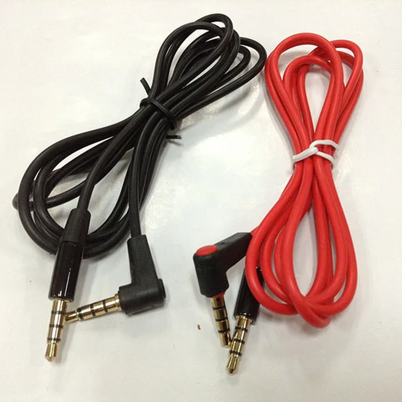 100pcs lot High quality 3 5mm Male to Male audio cable for Detox Pro Headphone Replacement Audio Extension Cable AUX Cable 4pole