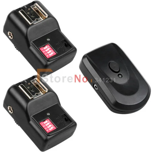 

3 IN 1 PT-16 GY 16 Channels Wireless Radio Flash Trigger set with 2 receivers with umbrella holder Sync Speed 1/250s