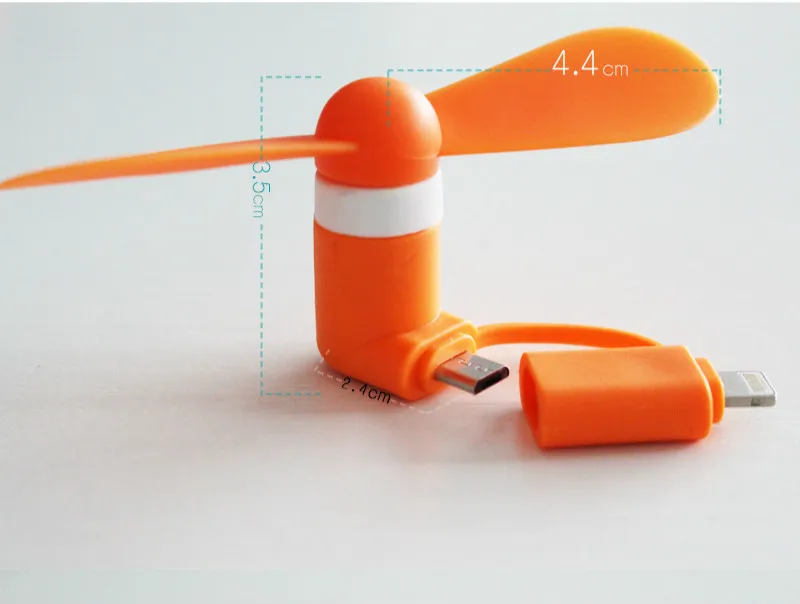100 tested Mini 2 in 1 Portable Micro USB Fan For iPhone 5 6 hand Fans