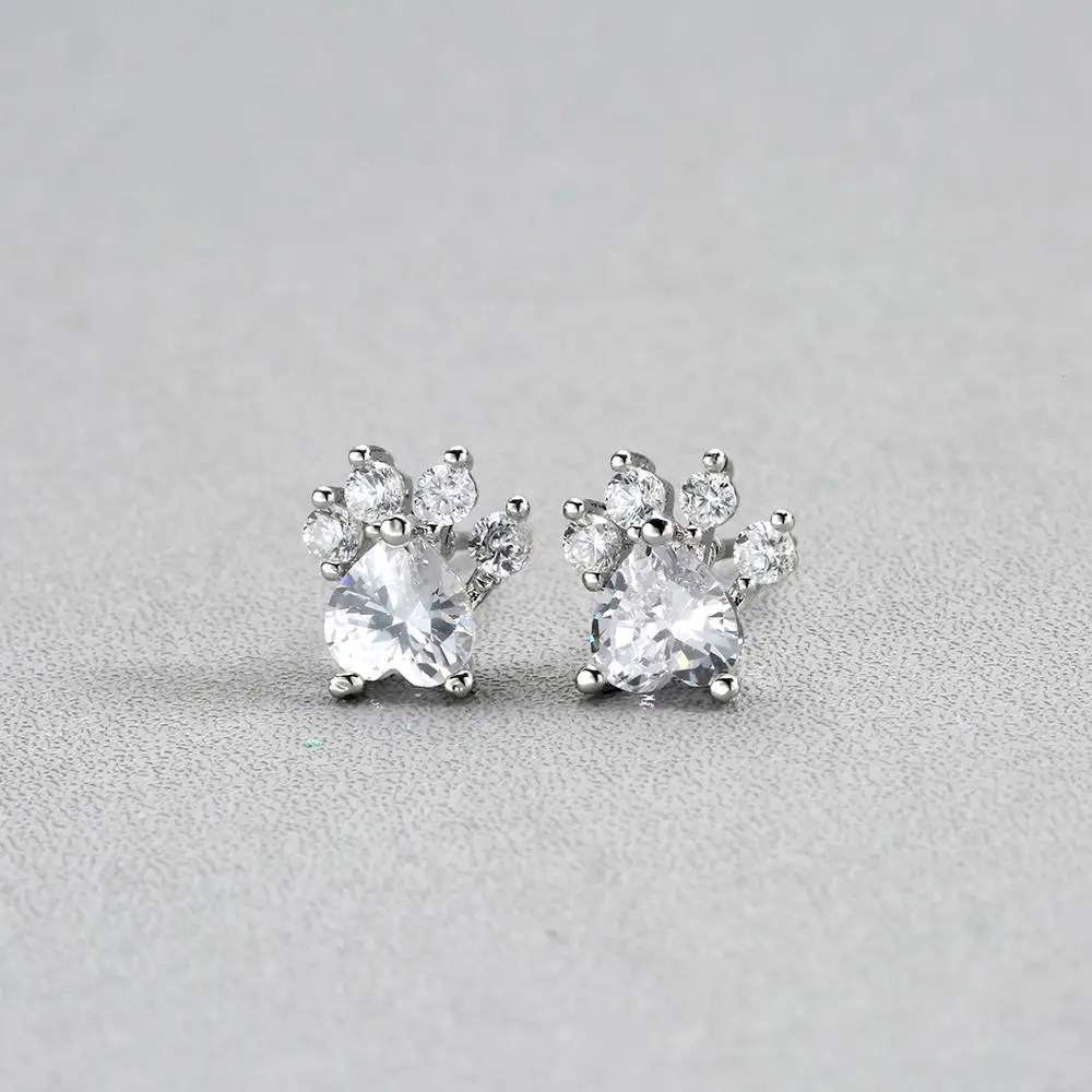 jewelry dog paw earrings