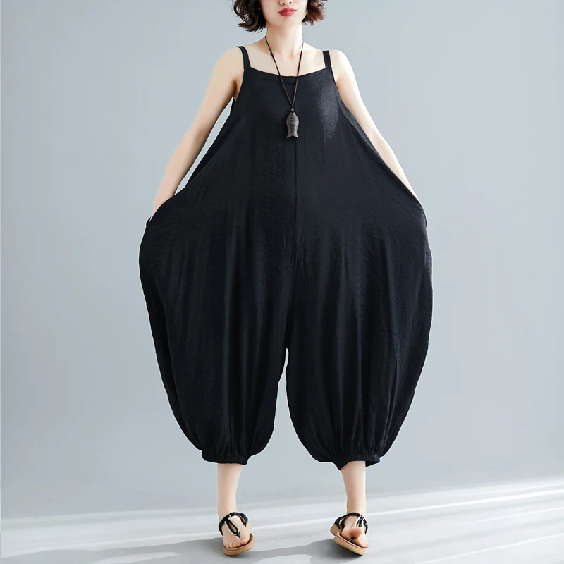 black linen playsuit
