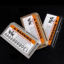 Car Storage Supplies Stickers Sun Visor Organizer Card Holder Slot Plate Holder Warning Decoration Parking Card Car-styling