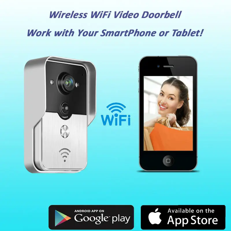 

New Wifi video intercom/wifi wireless video door phones (App can be run in Android and IOS devices )DHL&EMS free shipping