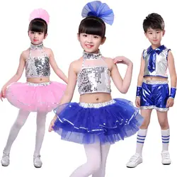 Дети блесток джаз для современных танцев костюм Мода Латиноамериканский танец Вальс платье для танцев этап шоу платья женщин