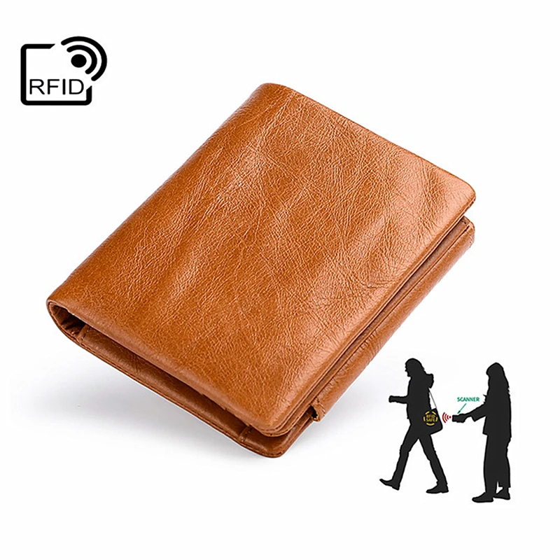 Южная гусиная натуральная кожа мужские кошельки RFID противоугонное сканирование