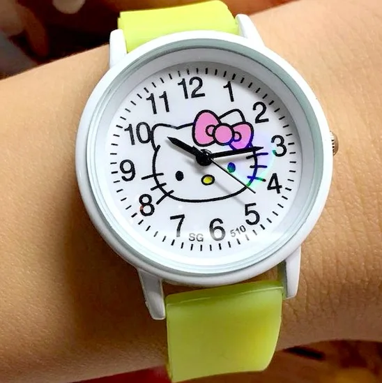 

Hello Kitty Cute Children Watches Cartoon Straps Baby Clocks Girls Boy Pink Reloj Enfant Ceasuir Pupil Dress Saats NC040