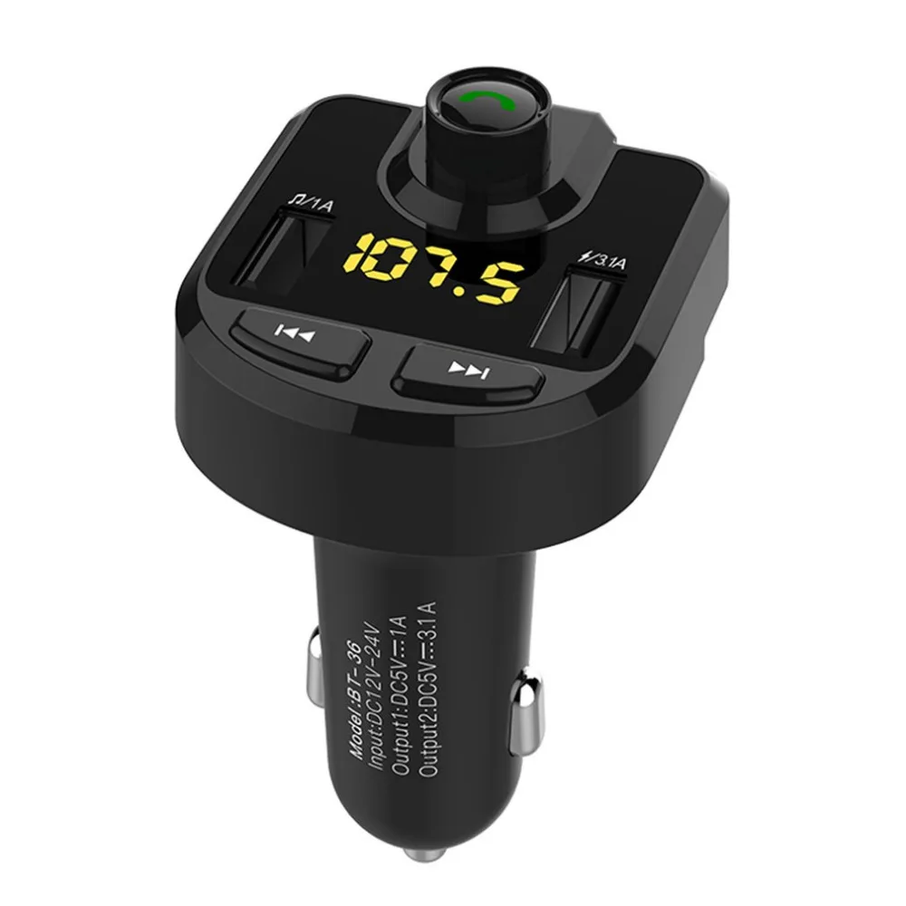 Bluetooth Car MP3 Player FM Transmitter Hand Free Car Kit Dual USB