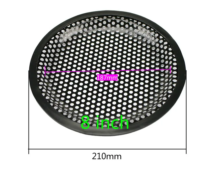 GHXAMP 6,5 дюймов 8 дюймов Гриль сетка защитная Крышка для автомобиля сабвуфер динамик НЧ динамик аудио динамик крышка с 4 прижимными ножками 2 шт - Цвет: 8 inch