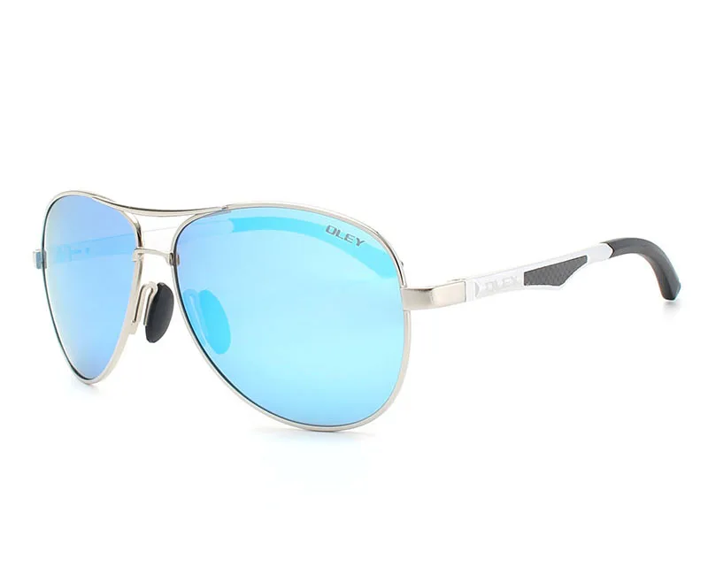 OLEY, мужские классические Поляризованные солнцезащитные очки пилота из алюминиево-магниевого сплава, цветные линзы polaroid, модные очки для вождения с антибликовым покрытием Y161