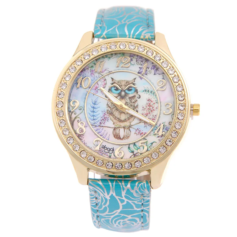 

Hot Luxury Brand Rhinestone Watch Women Leather Strap Fashion Dress Quartz Watch Ladies Casual Wristwatches Hours Female Clock