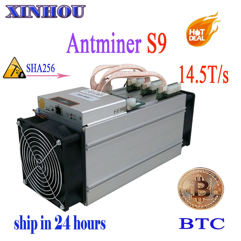 AntMiner S9 14,5 T SHA256 asic bitcoin miner (без БП) Bitmain горные машины лучше, чем WhatsMiner M3 AntMiner S9 T9 V9