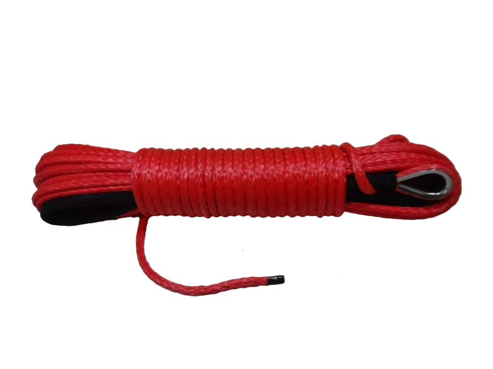

Red 5/16*100ft Atv Utv Winch Line,Synthetic Rope for Trailers Accessary,Uhmwpe Rope for offroad