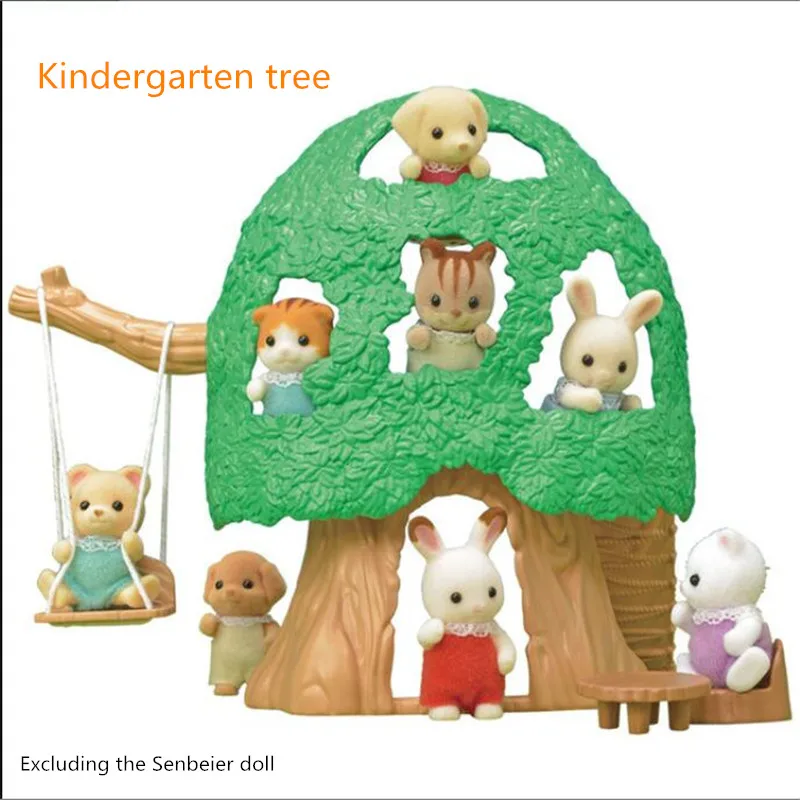 Японский Senbeier, семейный дом, игрушечный дом, мини замок, детский сад, дерево, домик для отдыха, домик, Рождественский набор, детские игрушки для отдыха - Цвет: Kindergarten treehut