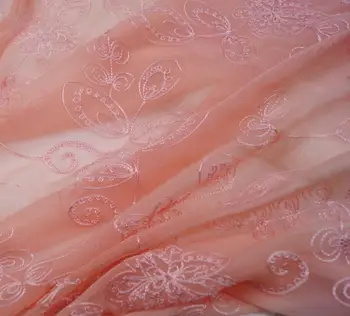 

jenny 2016 The butterfly silk embroidery silk georgette 3 color dress material gift China silk products cultural characteristics