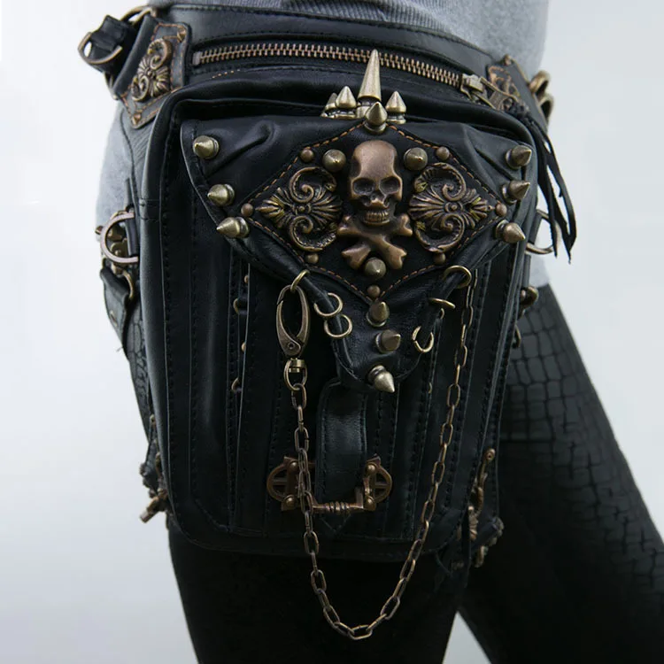 

Vintage Steampunk Bag Steam Punk Retro Rock Gothic Retro bag Goth Shoulder Waist Bags Packs Victorian Style Women Men leg bag
