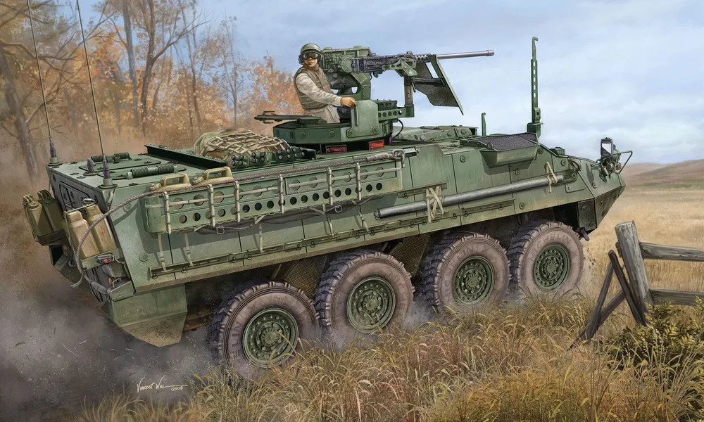 Женская модель 00398 1/35 года набор моделей Танков для американской армии M1131 Stryker